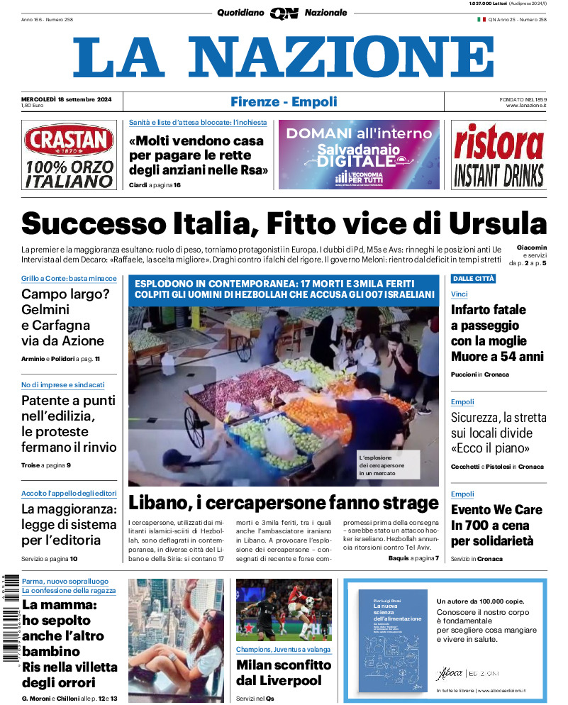 Prima-pagina-la nazione-edizione-di-oggi-20240918